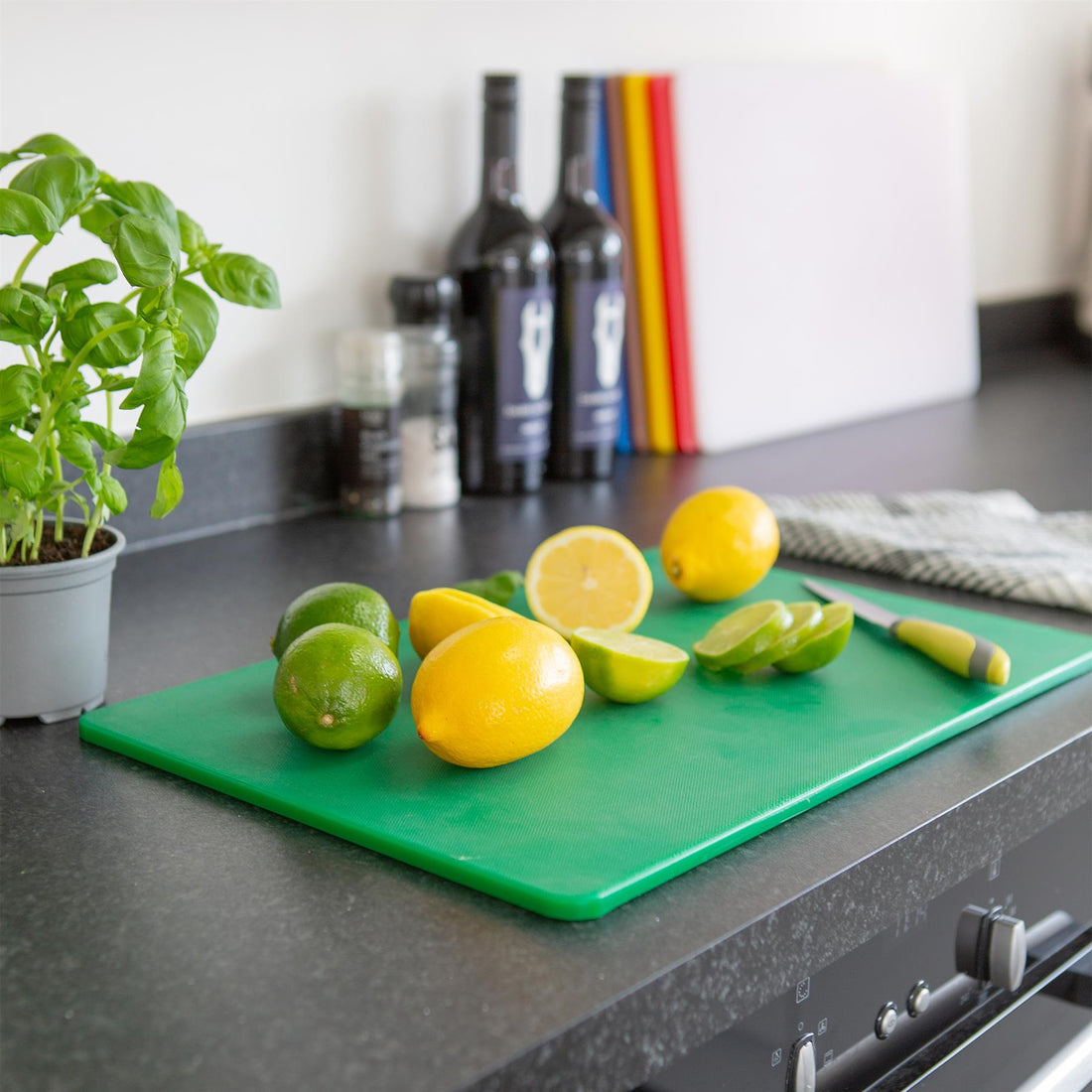Green 45cm x 30cm Plastic Chopping Board