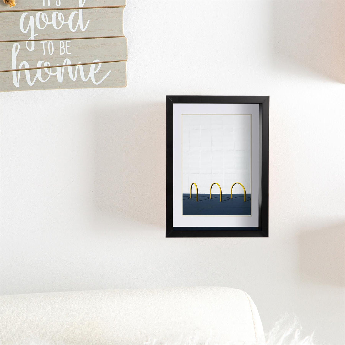 Black 5" x 7" Deep Shadow Box Photo Frame with 4" x 6" White Mount