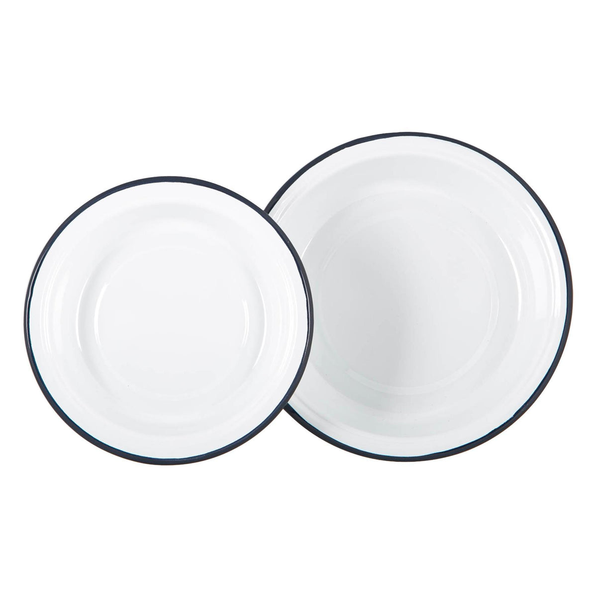 2pc Enamel Deep Bowls Set