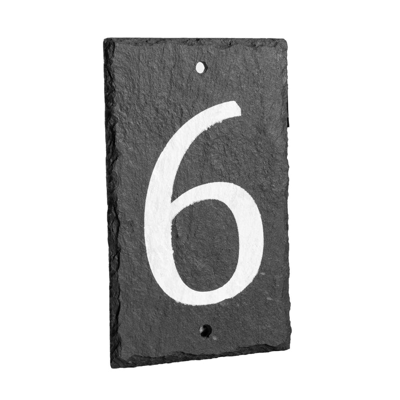 Number 6 Slate House Sign - By Nicola Spring