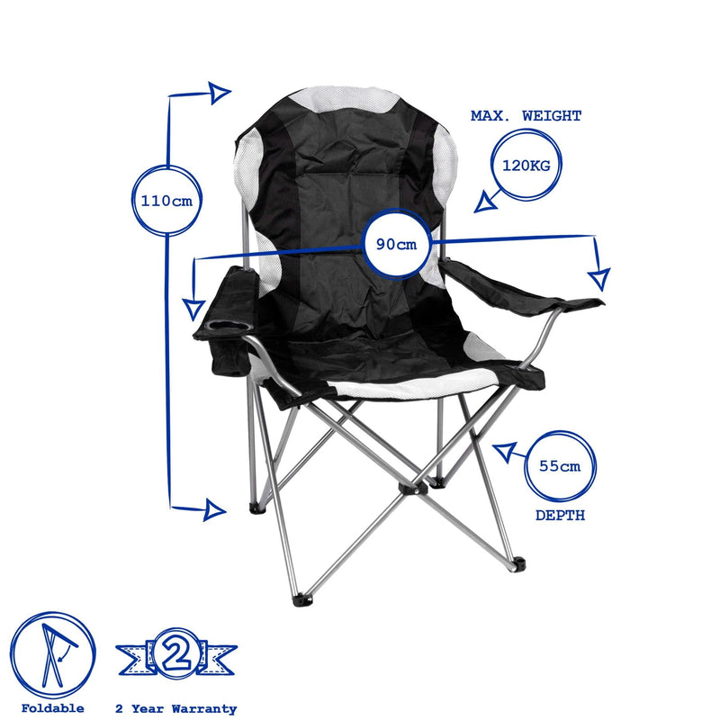 High Back Padded Camping Armchair - By Redwood