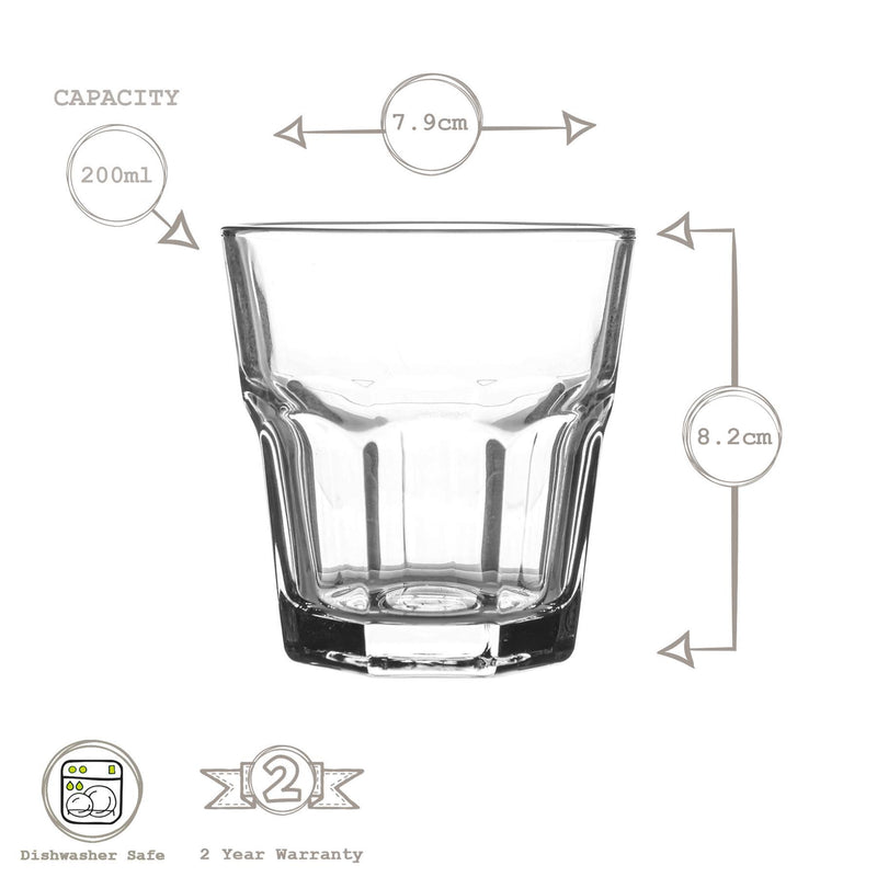 200ml Aras Water Glasses - Pack of Six - By LAV