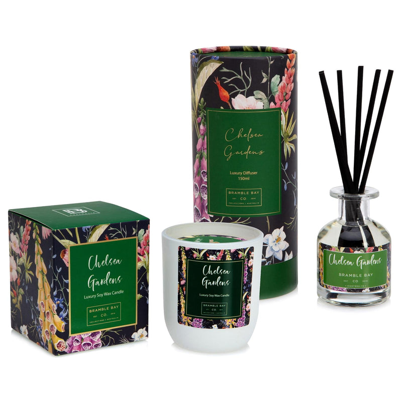 Chelsea Gardens Botanical Scented Votive Candle & Diffuser Set - By Bramble Bay