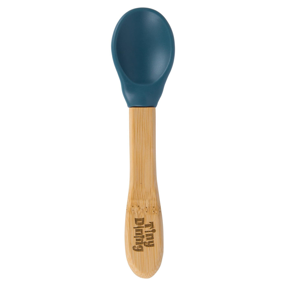 Bamboo Baby Weaning Spoon with Navy Silicone Tip
