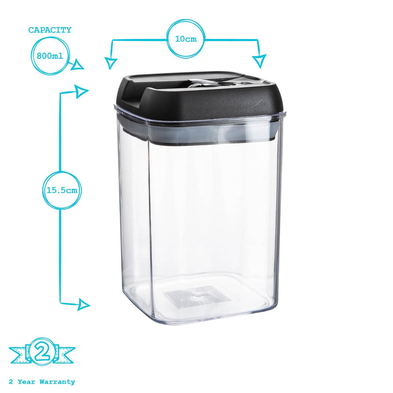 800ml Flip Lock Plastic Food Storage Container - By Argon Tableware