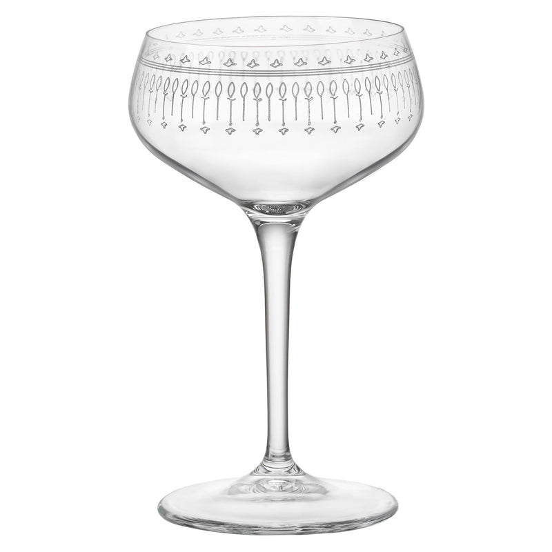 Art Deco 250ml Bartender Novecento Cocktail Glasses - Pack of 6 - By Bormioli Rocco
