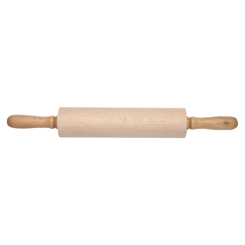 41cm FSC Beech Wooden Rolling Pin with Revolving Centre - Brown - By T&G