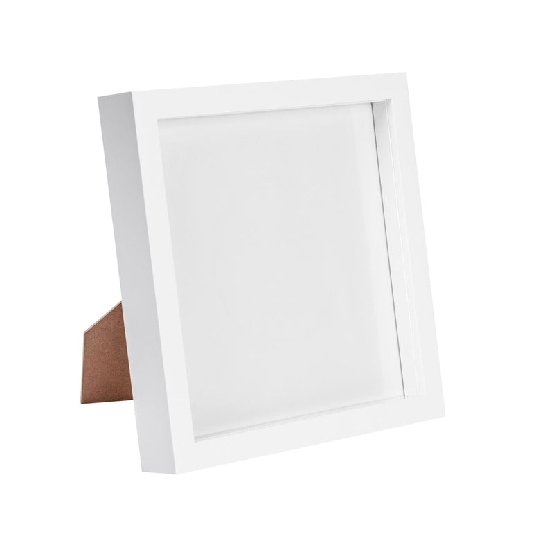 8" x 8" 3D Box Photo Frame - White - by Nicola Spring