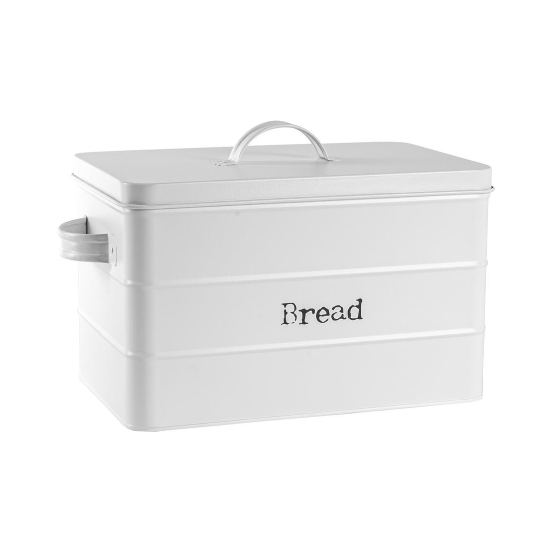 White Vintage Metal Bread Bin