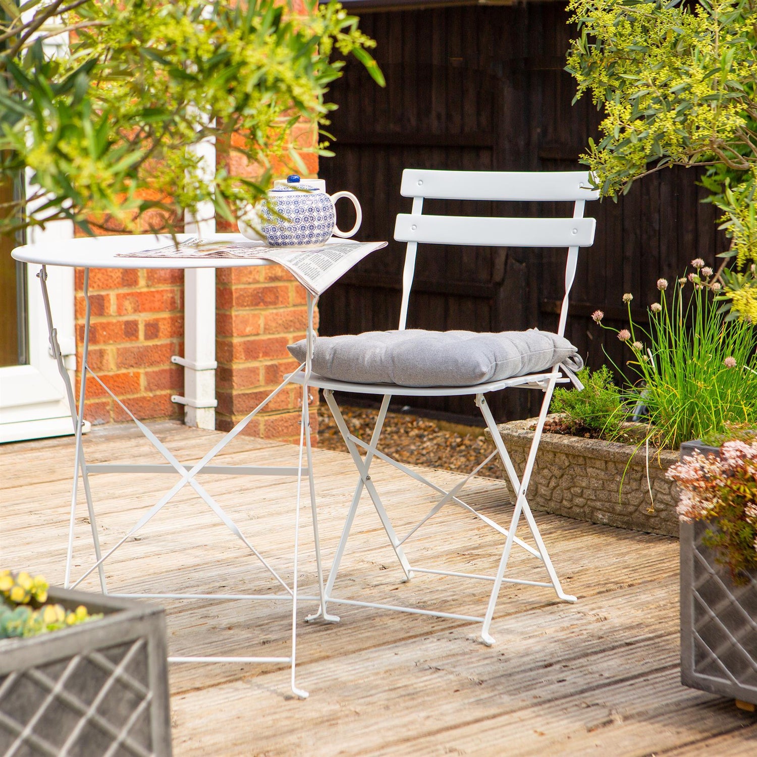 Harbour Housewares Resol Sun Lounger Cushions 40cm Square Garden