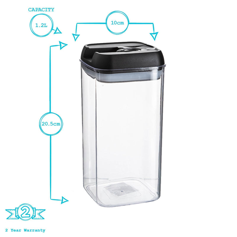 1.2L Flip Lock Plastic Food Storage Container - By Argon Tableware