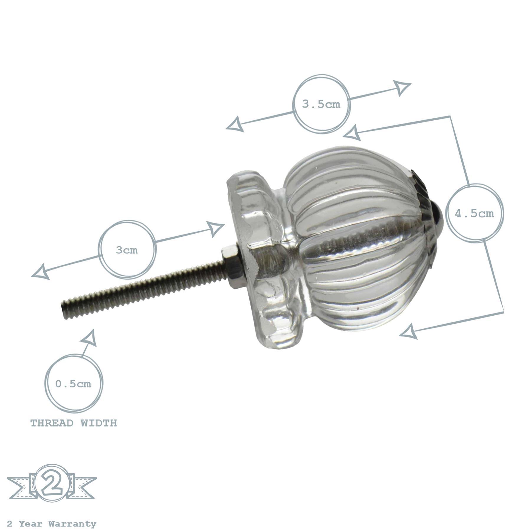 Button Glass Door Knob