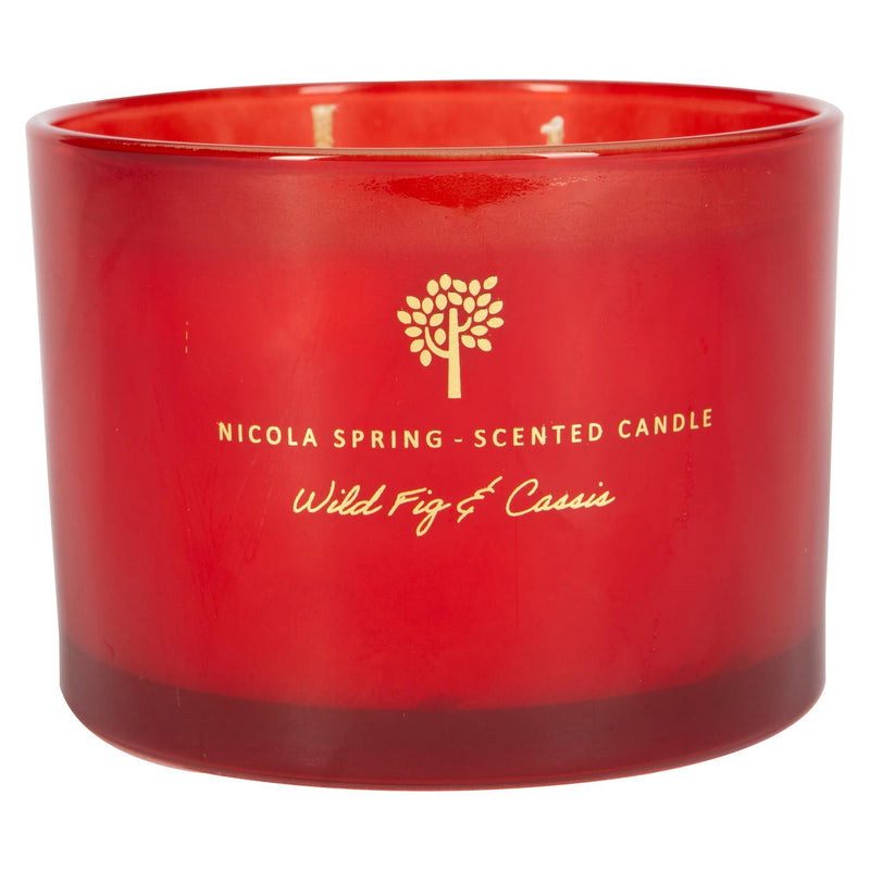 350g Double Wick Wild Fig & Cassis Soy Wax Scented Candle - By Nicola Spring