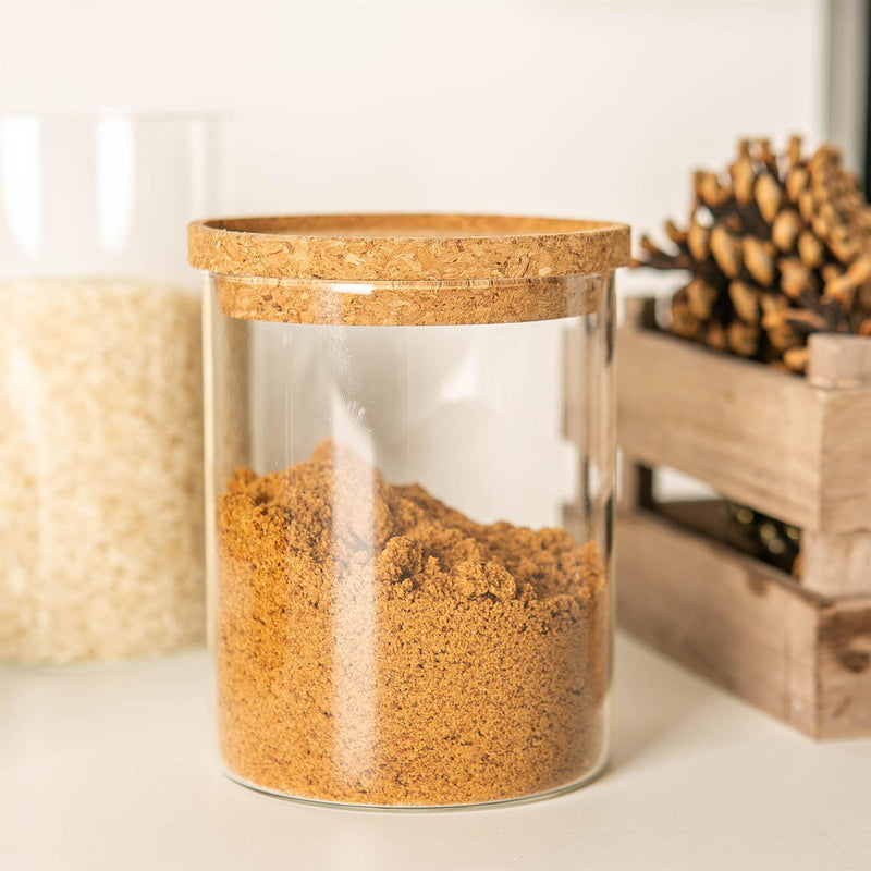 750ml Scandi Storage Jars with Cork Lids - Pack of Three - By Argon Tableware
