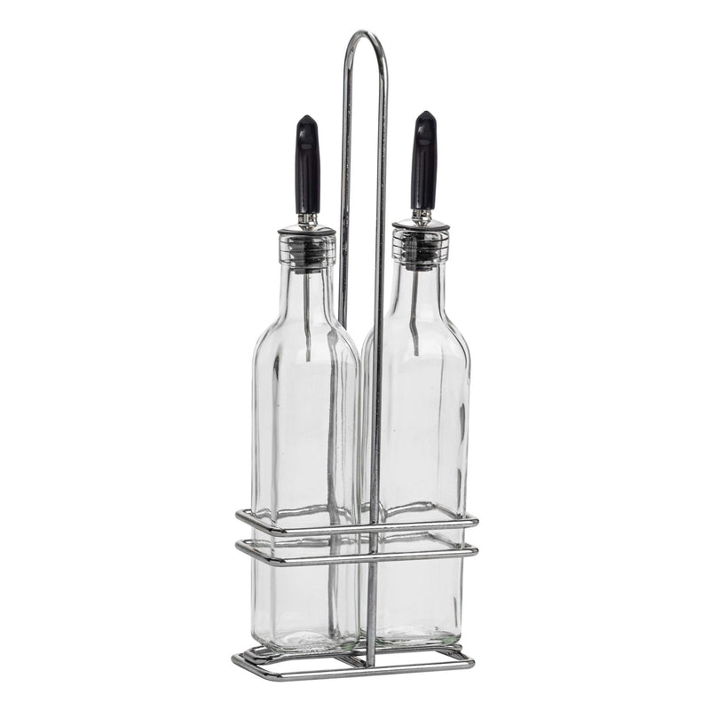 250ml Glass Olive Oil Pourer Bottles with Stand - By Argon Tableware