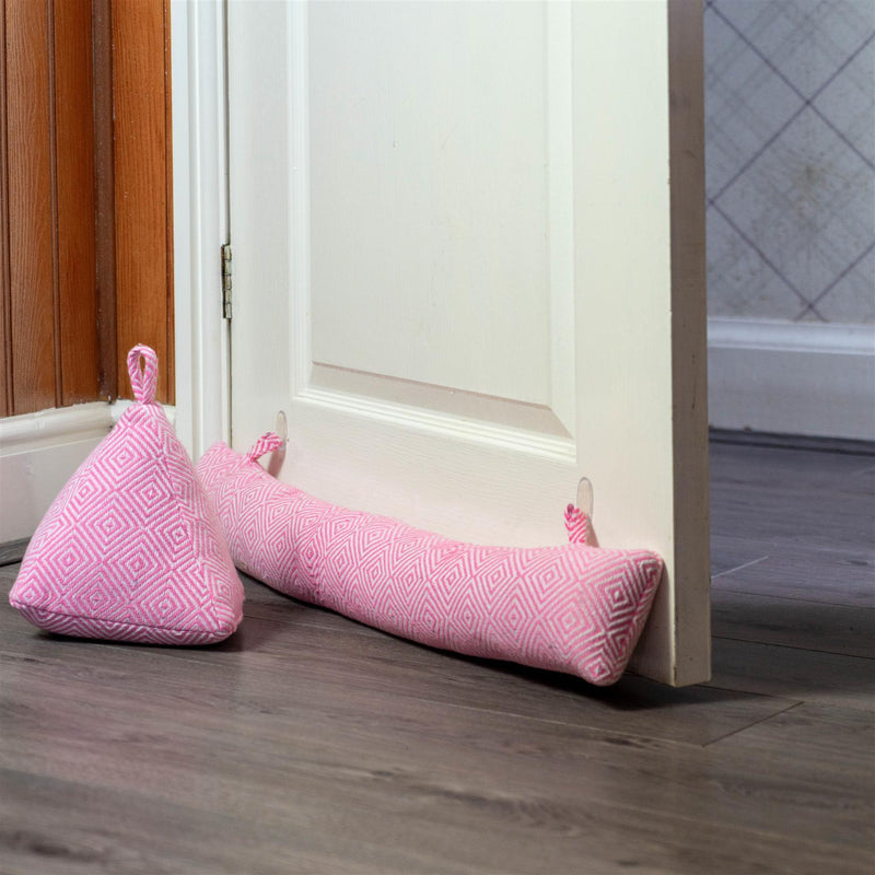 Patterned Door Stop & Draught Excluder Set - By Nicola Spring