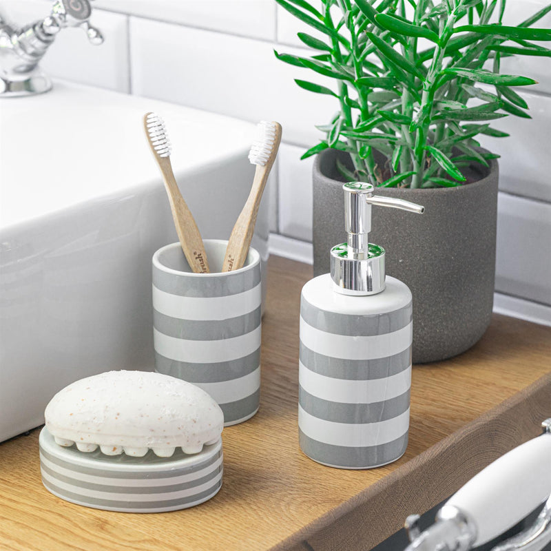 3pc Ceramic Bathroom Accessories Set - By Harbour Housewares