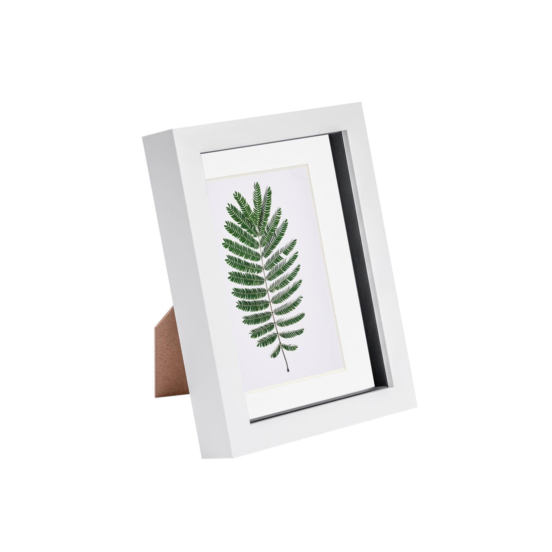 White 5" x 7" Shadow Box Photo Frame with 4" x 6" White Mount