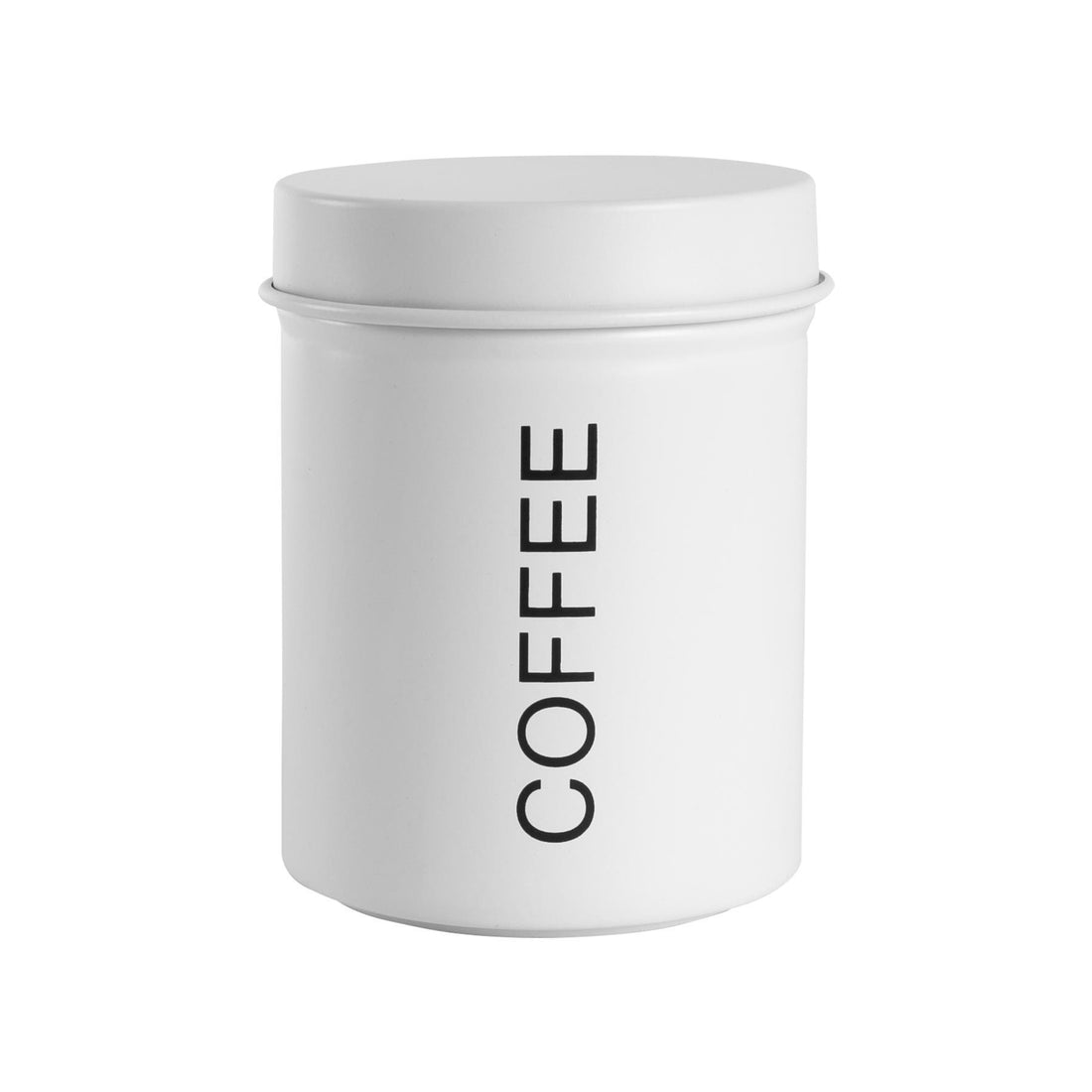 Matt White Metal Coffee Canister