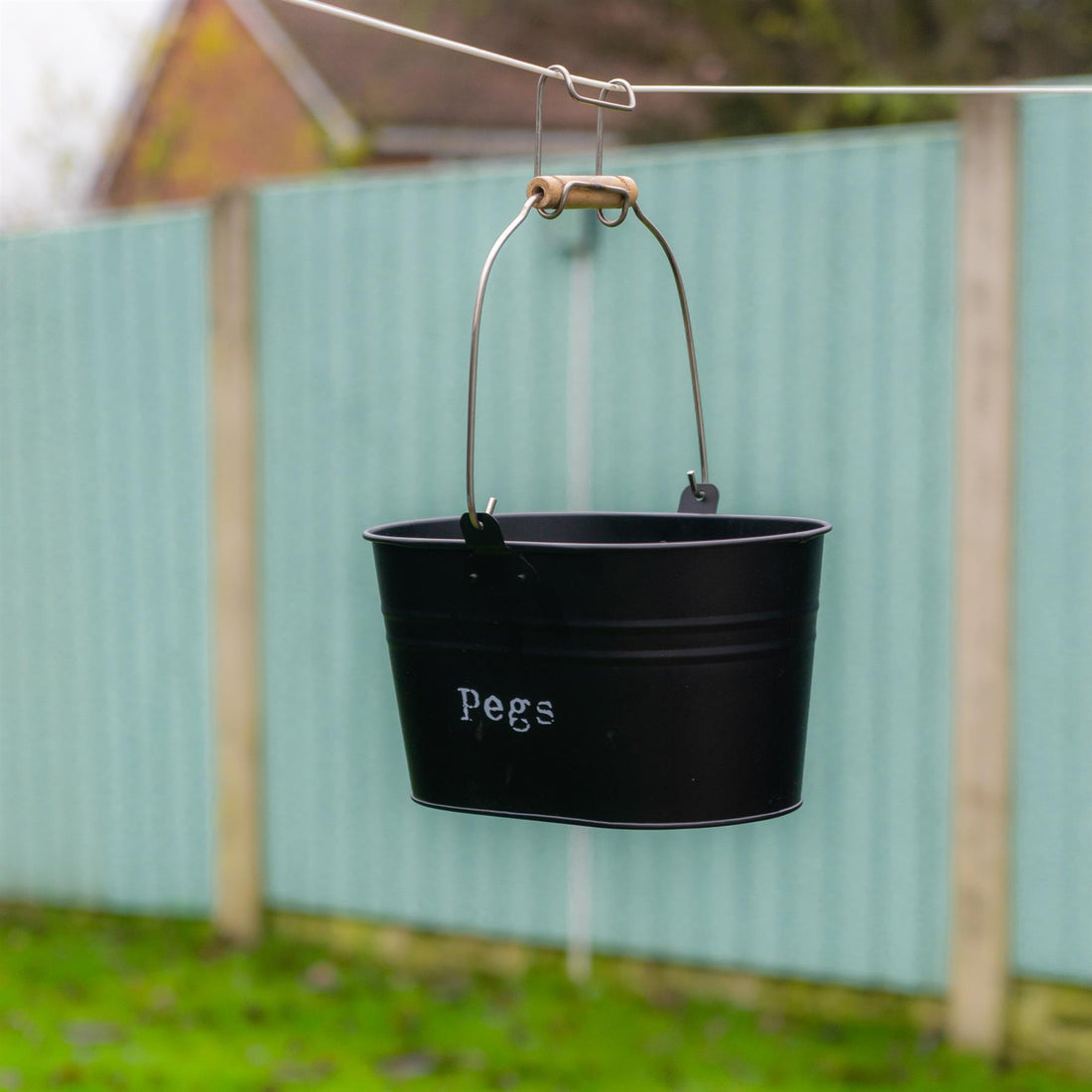 Black Vintage Peg Bucket