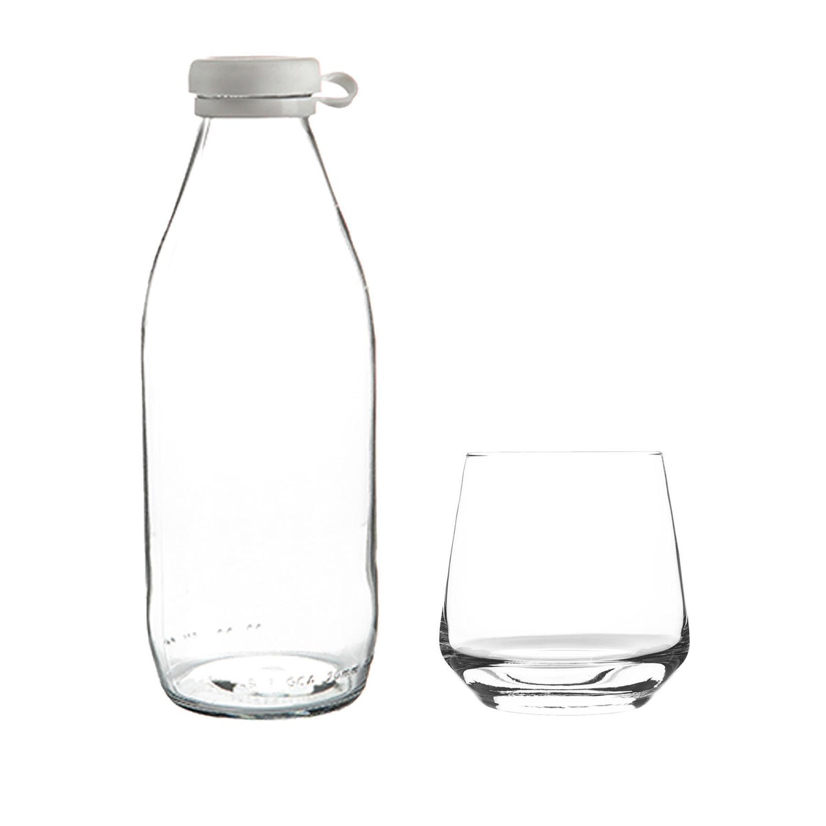 7pc Tallo Tumbler Glasses Set Bottle
