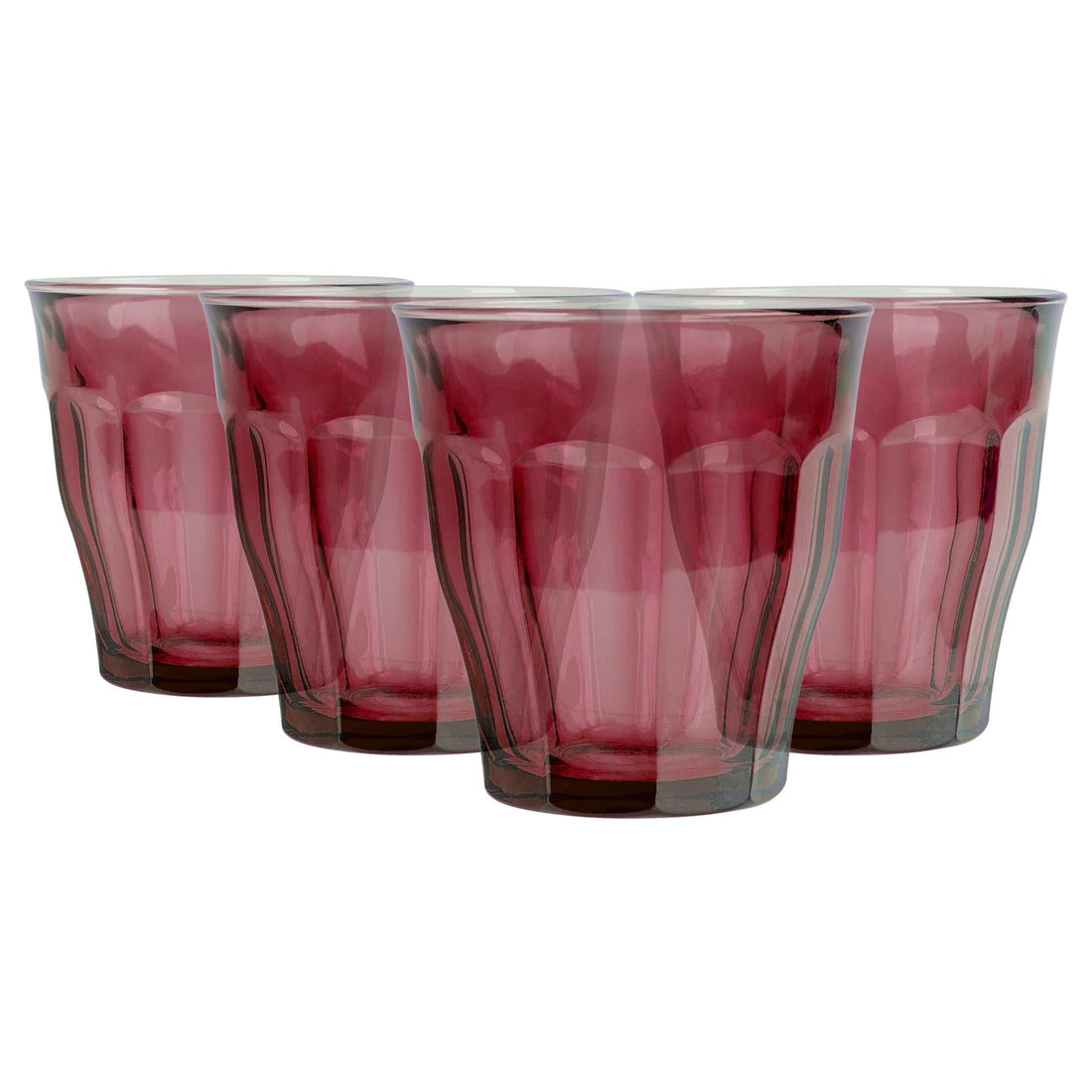 250ml Plum Picardie Glass Tumblers - Pack of Four