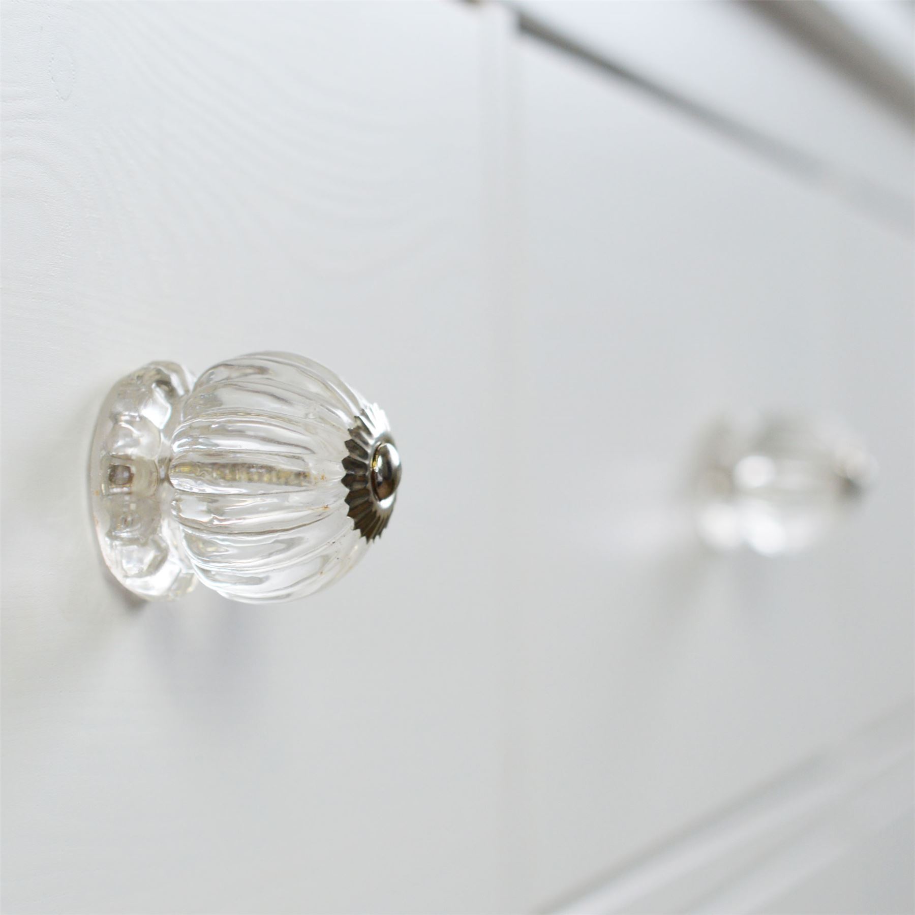 Button Glass Door Knob