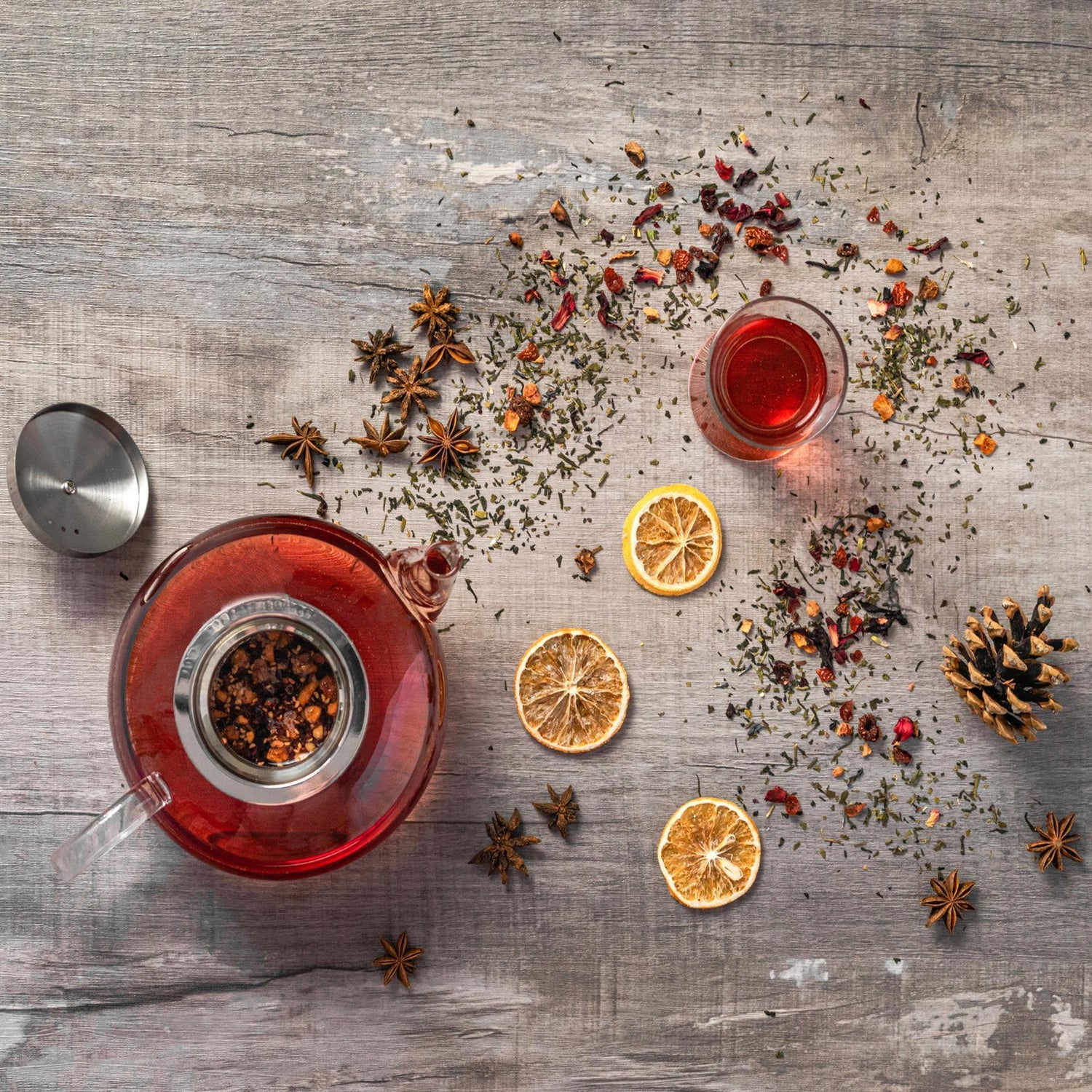 800ml Clear Glass Teapot with Stainless Steel Infuser