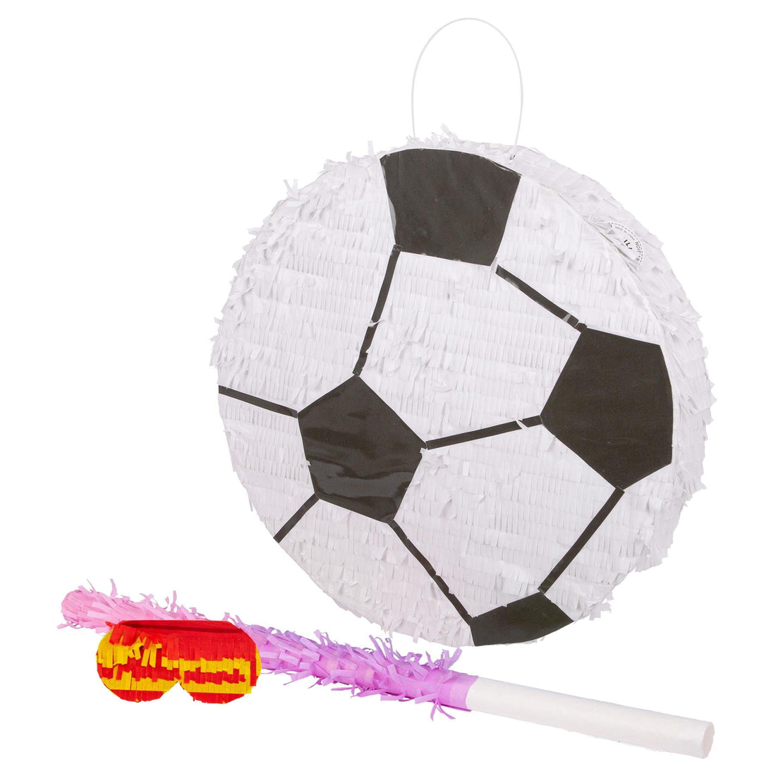 3-Piece Large Football Pinata Set with Pink Stick &amp; Blindfold