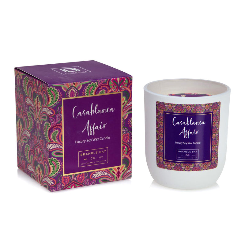 185g Casablanca Affair Botanical Soy Wax Scented Candle - By Bramble Bay