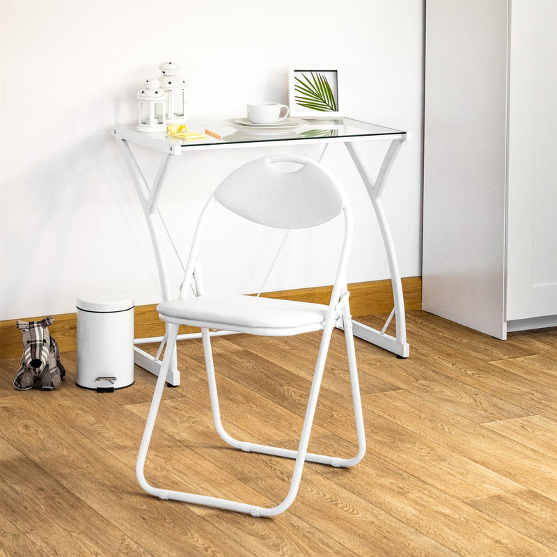 Glass Top Desk & Chair Set - By Harbour Housewares