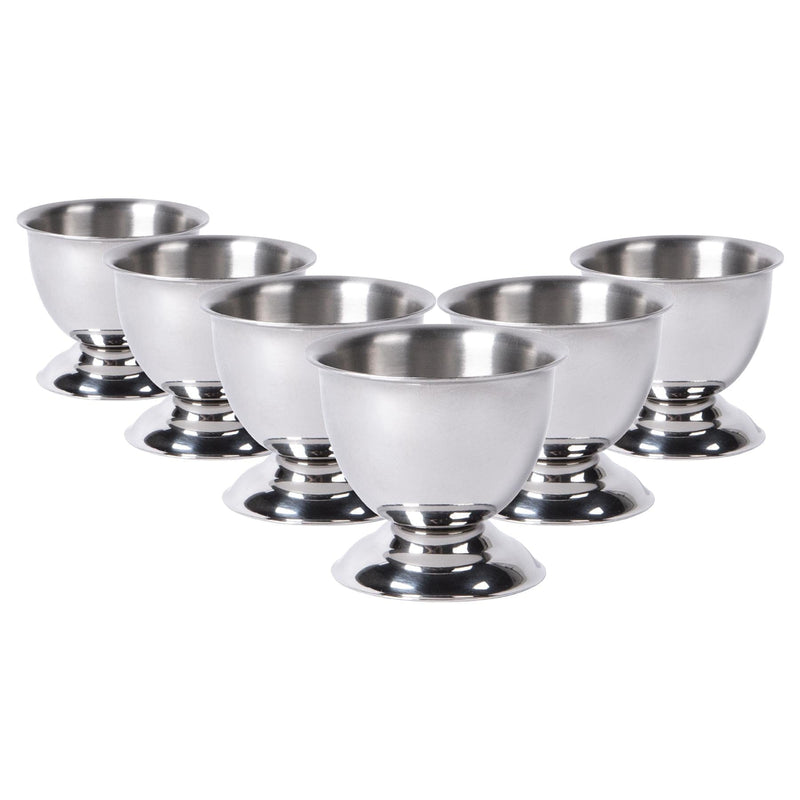 Stainless Steel Egg Cups - Pack of Six - By Argon Tableware