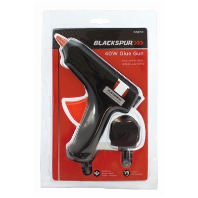 Black 40W Electric Glue Gun - By Blackspur