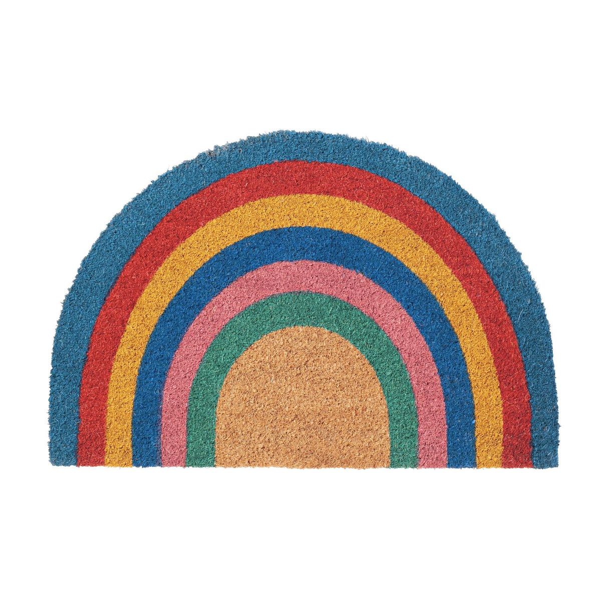 60cm x 40cm Pastel Coir Half Moon Door Mat