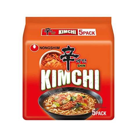 Kimchi 120g Instant Noodles - Pack of 5 - By Nongshim