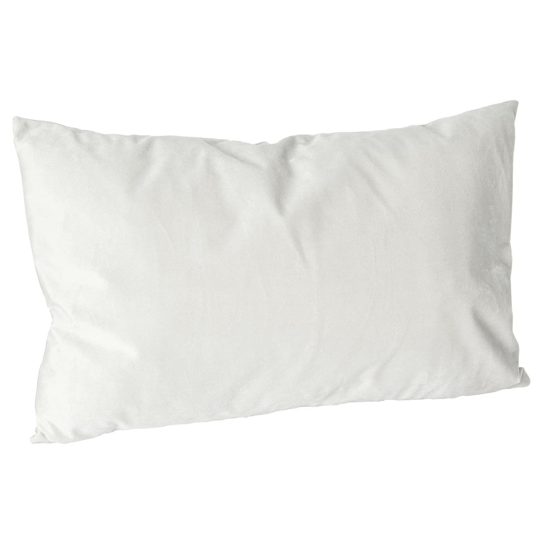 50cm x 30cm White Rectangle Velvet Cushion