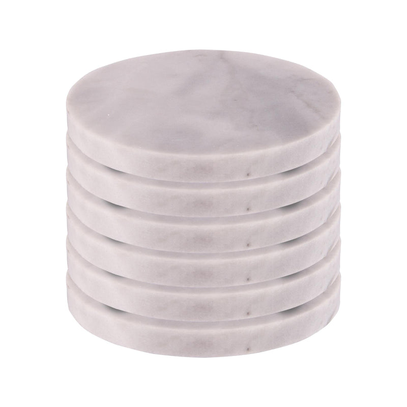 Round Marble Coasters - Pack of Six - By Argon Tableware