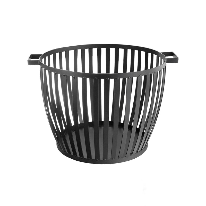53cm Black Steel Brazier Log Basket - By Harbour Housewares