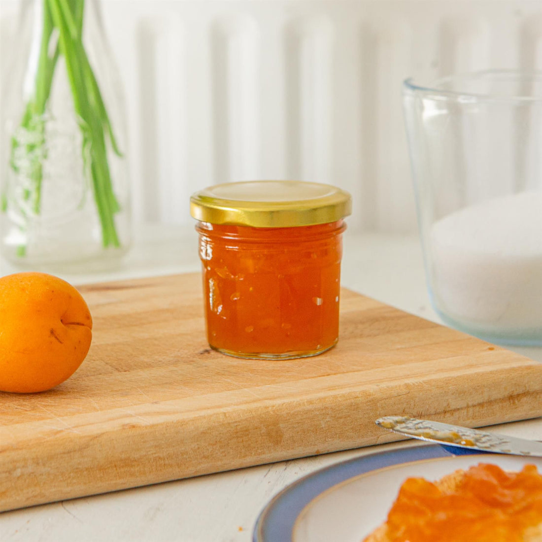 90ml Octagonal Glass Jam Jars with Gold Lids - Pack of 6