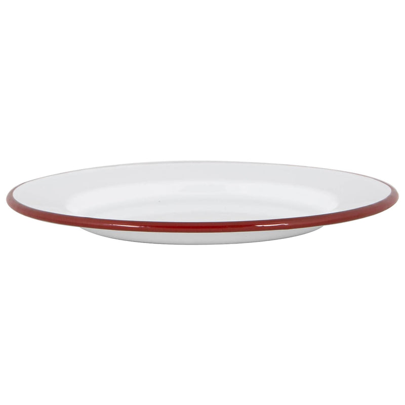 25.5cm White Enamel Dinner Plate - By Argon Tableware