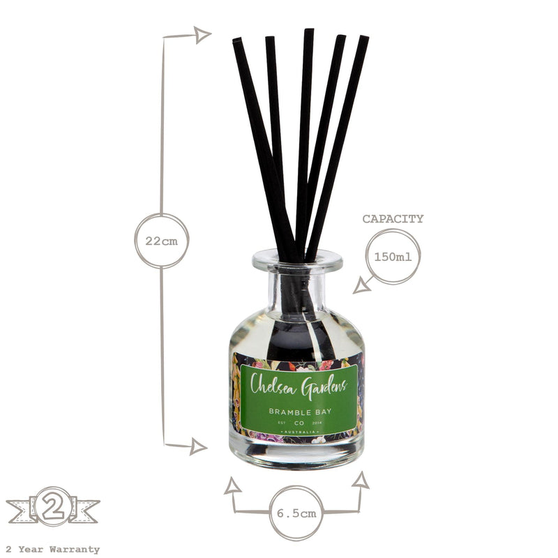 2pc Chelsea Gardens Botanical Scented Candle & Diffuser Set -  By Bramble Bay