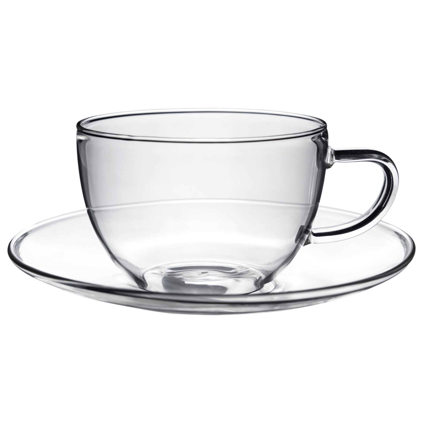 Maximus Glass Cappuccino Cup & Saucer Set