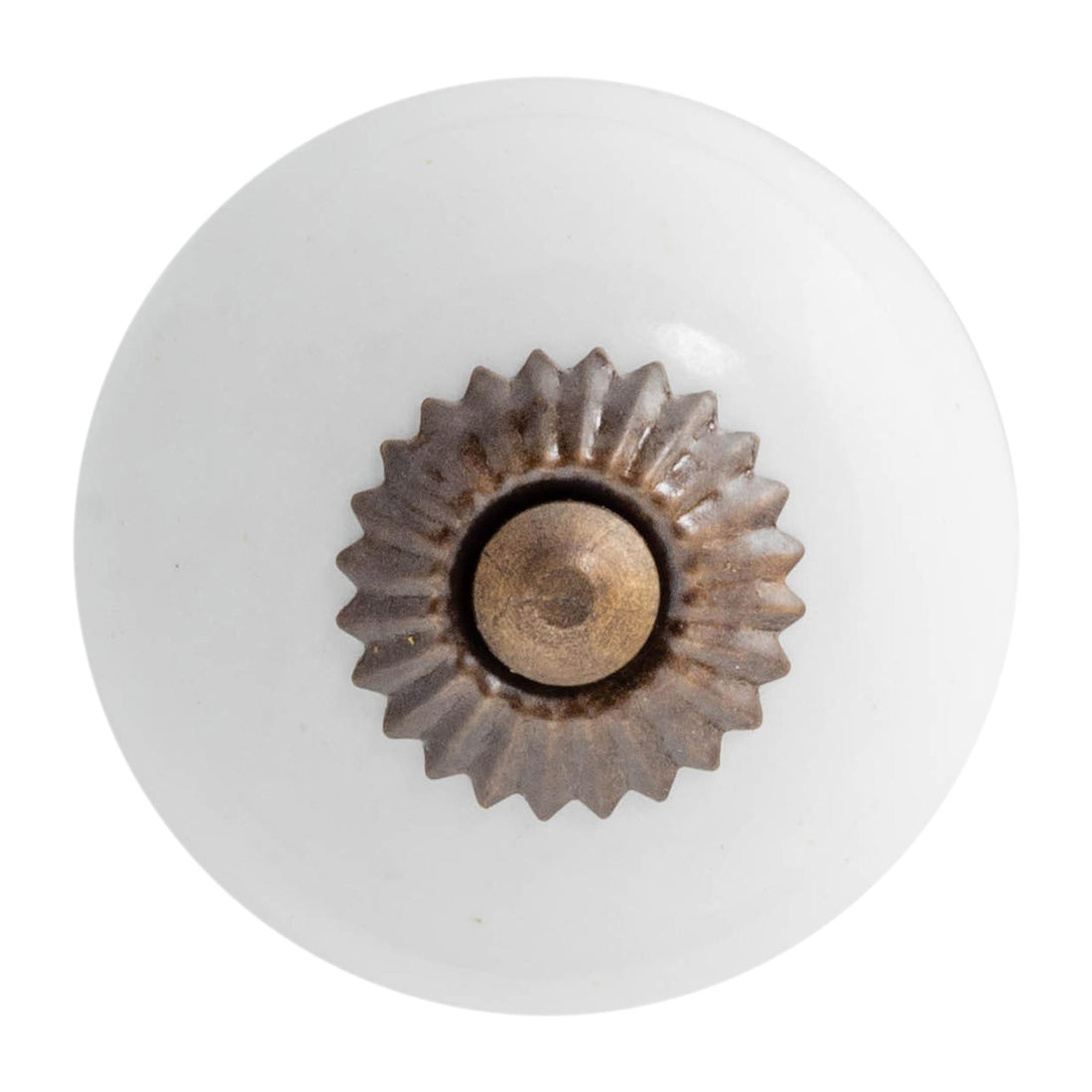 White 45mm Round Ceramic Cabinet Knob