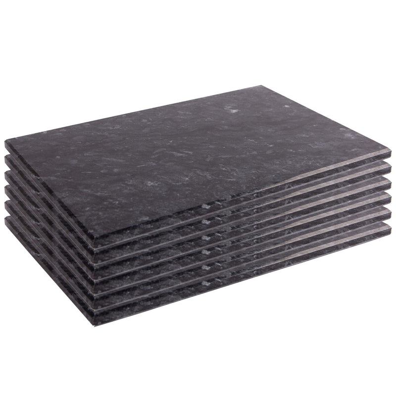 Marble Rectangle Placemats - 30cm x 20cm - Pack of 6  - By Argon Tableware