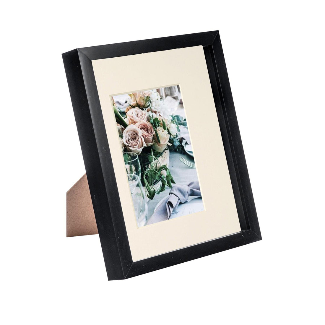 Black 8" x 10" Shadow Box Photo Frame with 4" x 6" Ivory Mount