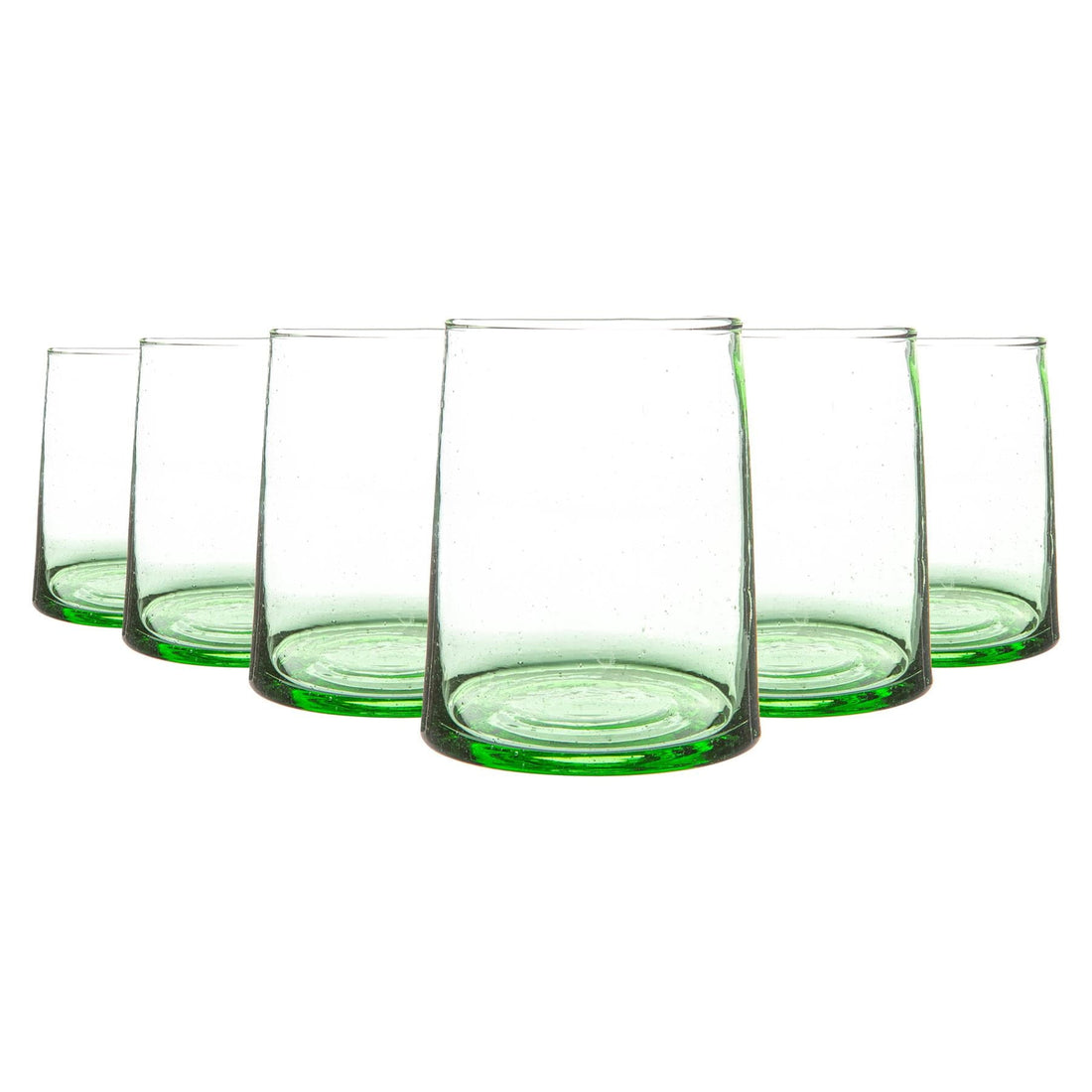 260ml Green Merzouga Recycled Tumbler Glasses - Pack of Six