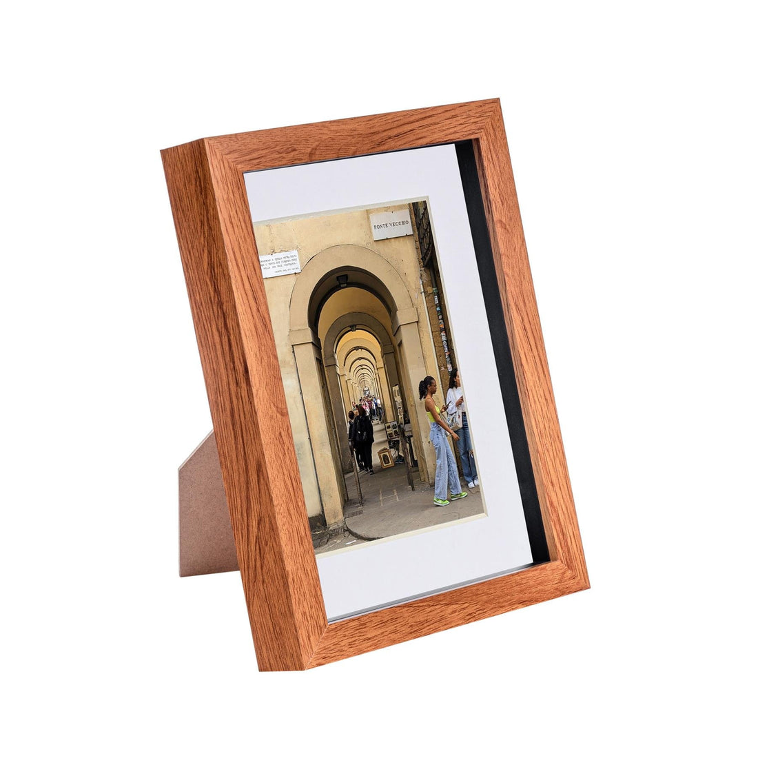 Dark Wood A5 (6" x 8") Shadow Box Photo Frame with 4" x 6" Mount