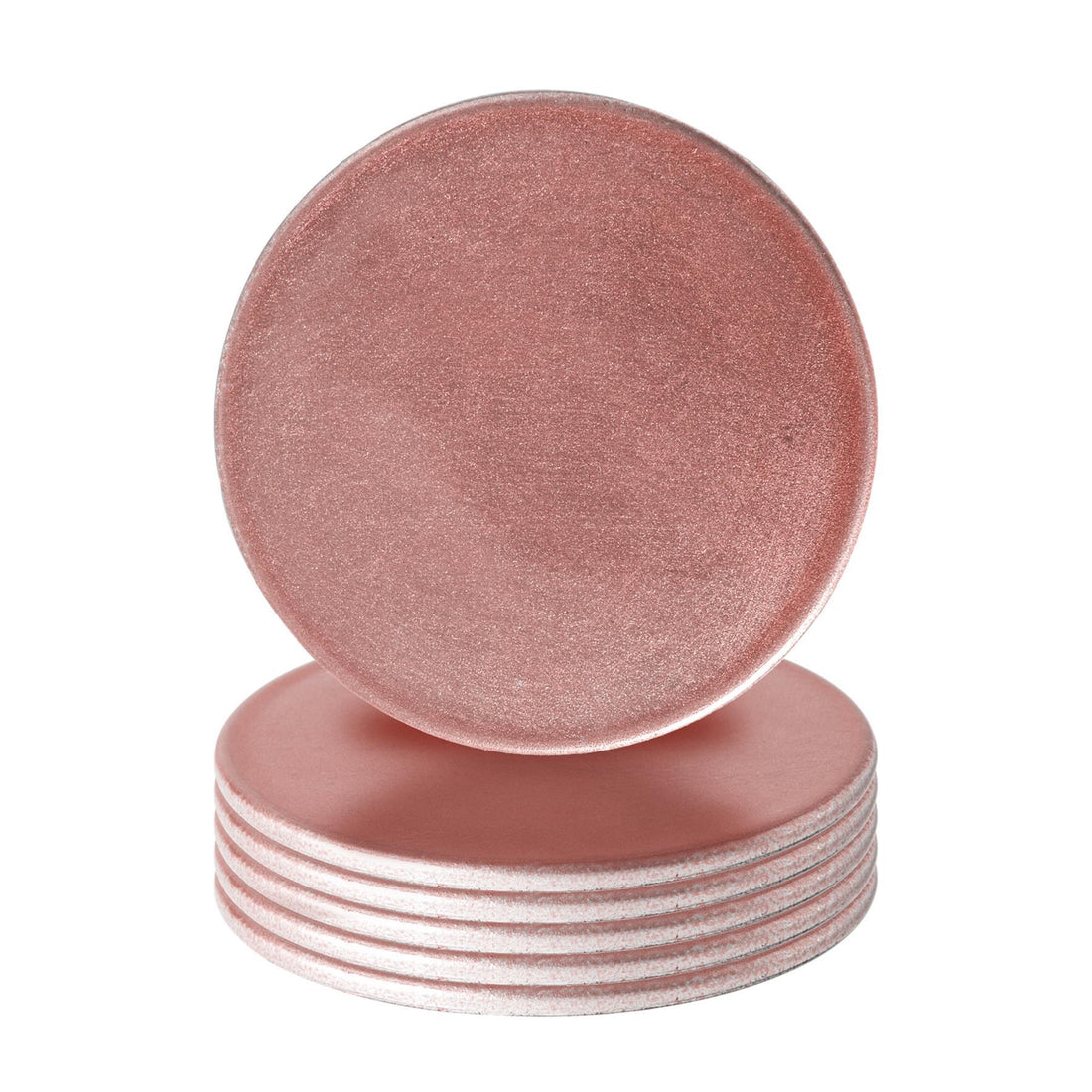 Rose Gold Metallic Melamine Coasters - Pack of 6