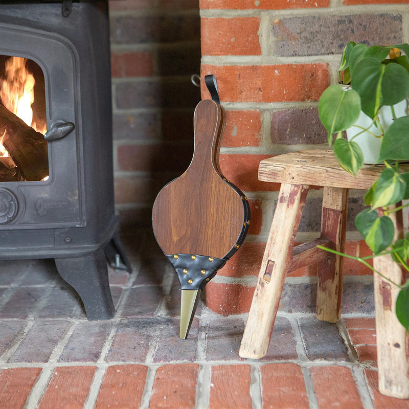 155mm Fireplace Wood Bellows - By Hammer & Tongs