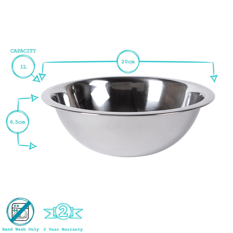 1L Stainless Steel Mixing Bowl - By Argon Tableware
